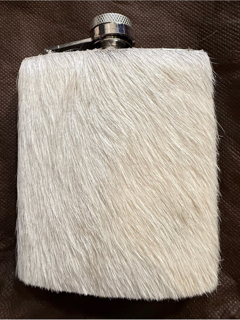 Genuine Cowhide Flask Handmade Leather Wrap Western One of a Kind